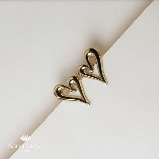 Love Heart Brooch minimalist earrings for women and girls