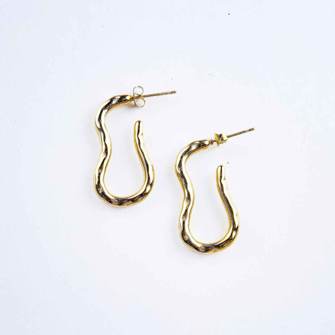 Molten ovate hoop earrings For girls and Women