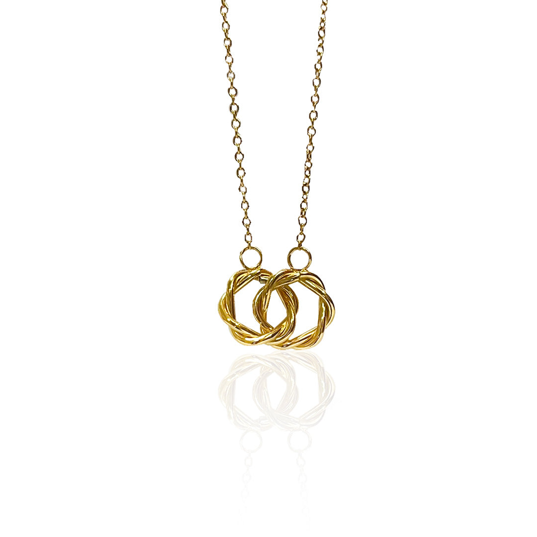 Trendy Twisted Ring Chain Necklace for Girls and Women