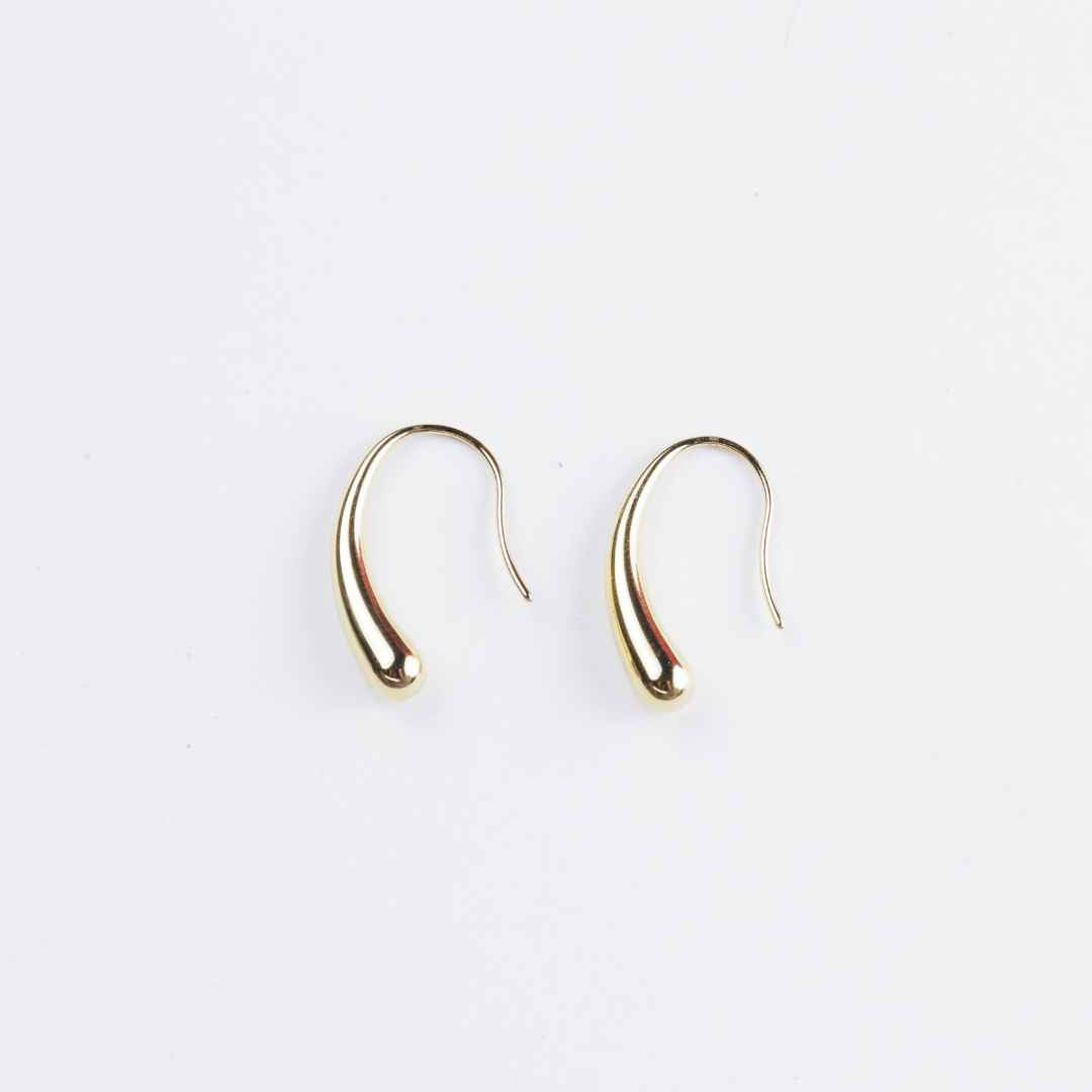 Modern Teardrop Hoop Earrings