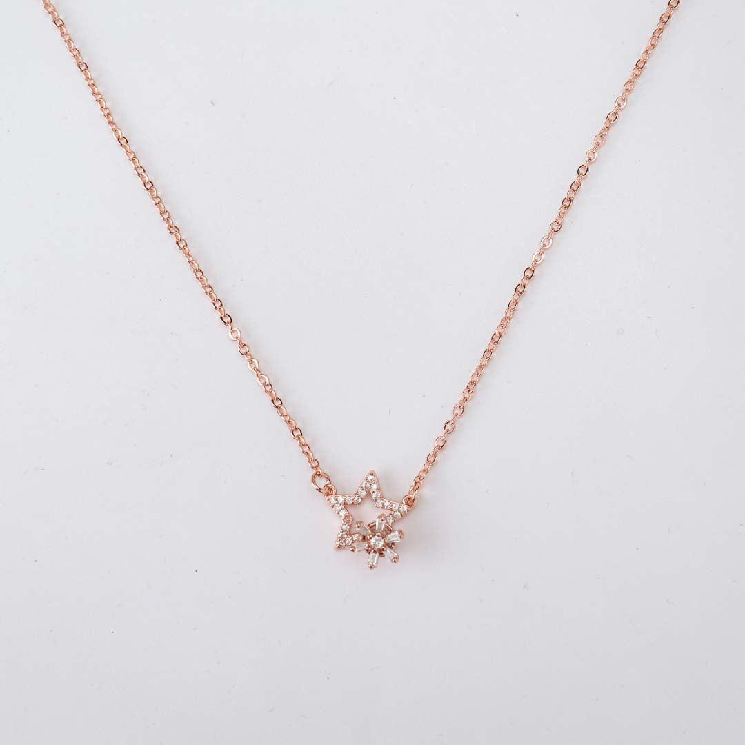 Starry Blooms Necklace: Shining Beauty for Girls & Women - Saundarya Store